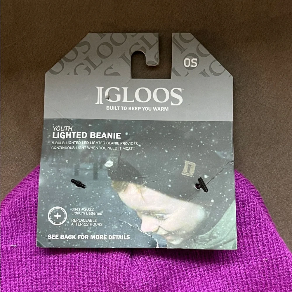Igloo Youth Lighted Purple Beanie
